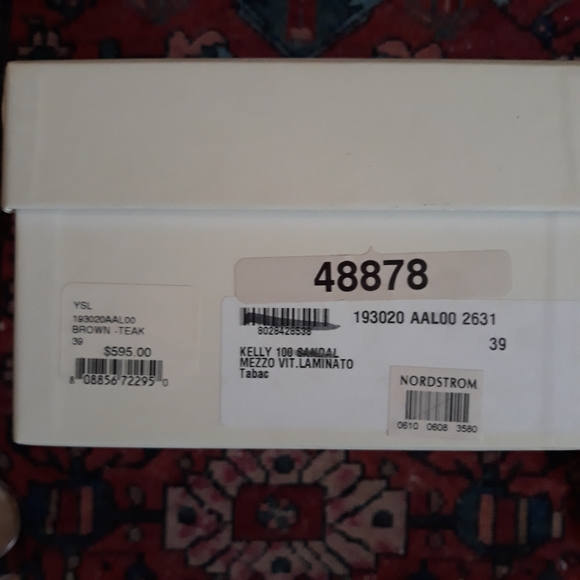 🎄🤶 RARE. YSL Yves Saint Laurent Kelly sandal. 8.5 9 (39). Old Gold - Picture 6 of 8